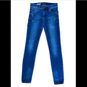 Kut From The Kloth  Toothpick Skinny Medium Blue Jeans Mid Rise - Sz 0